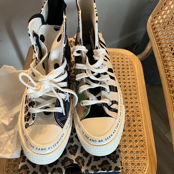 Brain Dead X Chuck Taylor (Converse) 70 HIGH - 'Mismatched Prints' (M6/W8) NWT - Picture 13 of 16